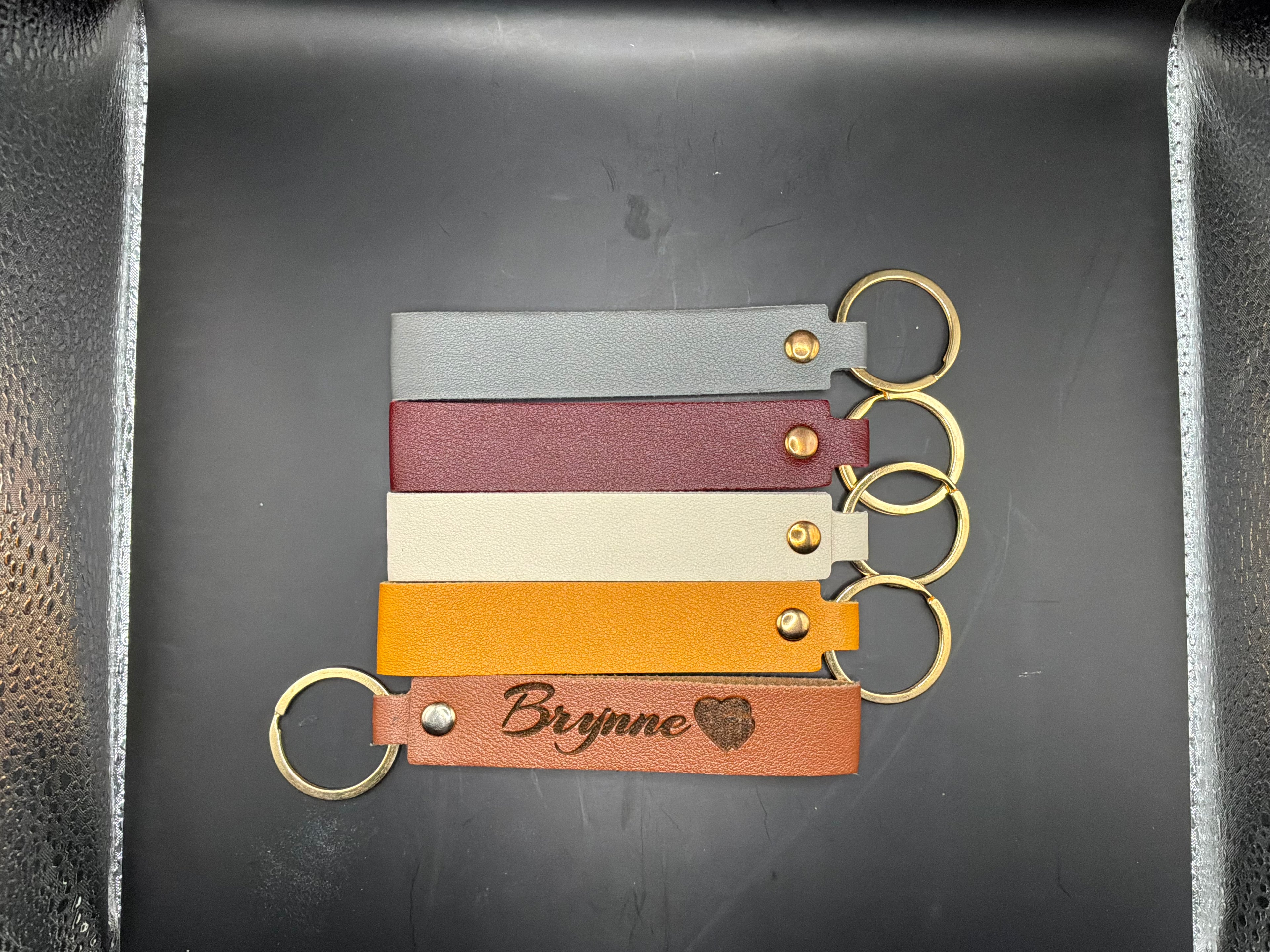 Personalized Laser Engraved Keychain – Leather or Metal